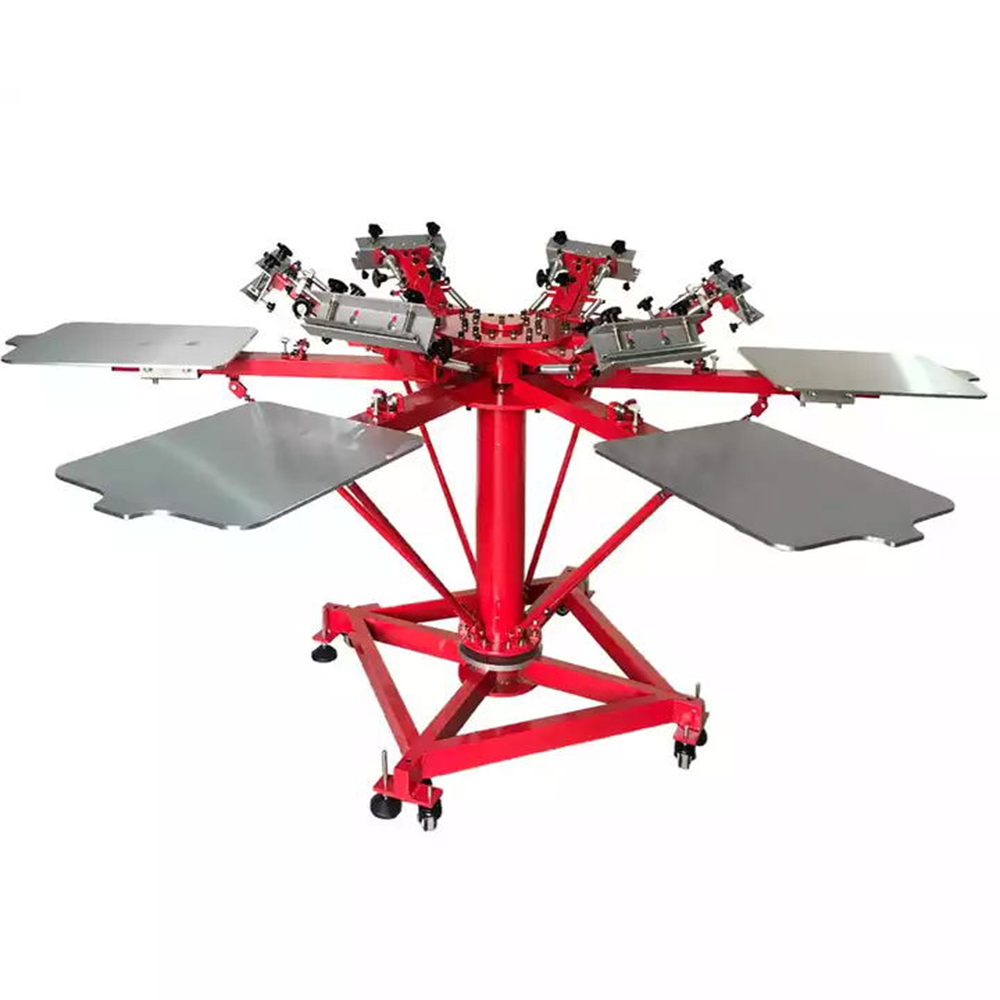 6 color 6 station t-shirt silk screen printing t-shirts clothing silk screen printer machine