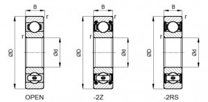 Deep groove ball bearings