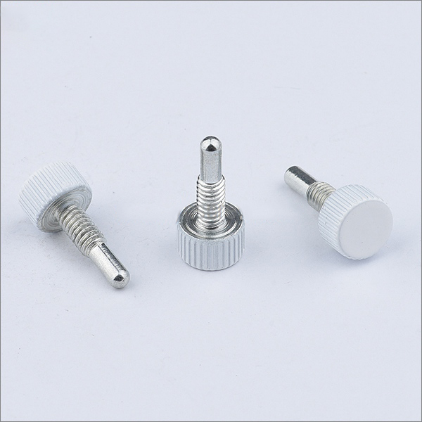 Custom white painted metric knurled thumb screws wholesale