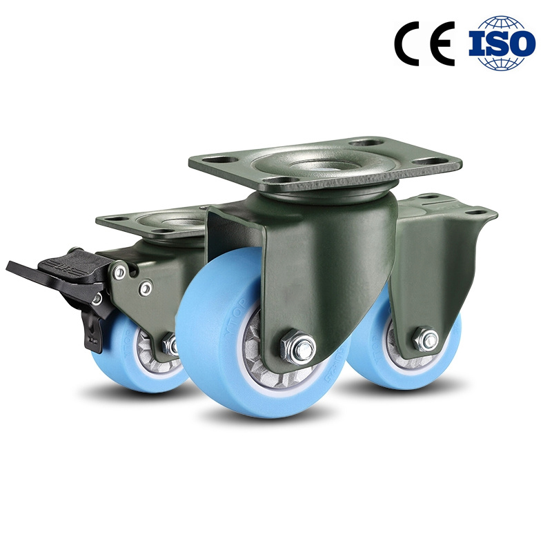 blue 2 inch PU Trolley Swivel Casters