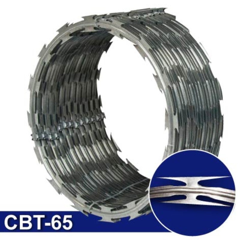 Razor Barbed Wire CBT-65 Razor Blade Hot dipped Galvanized