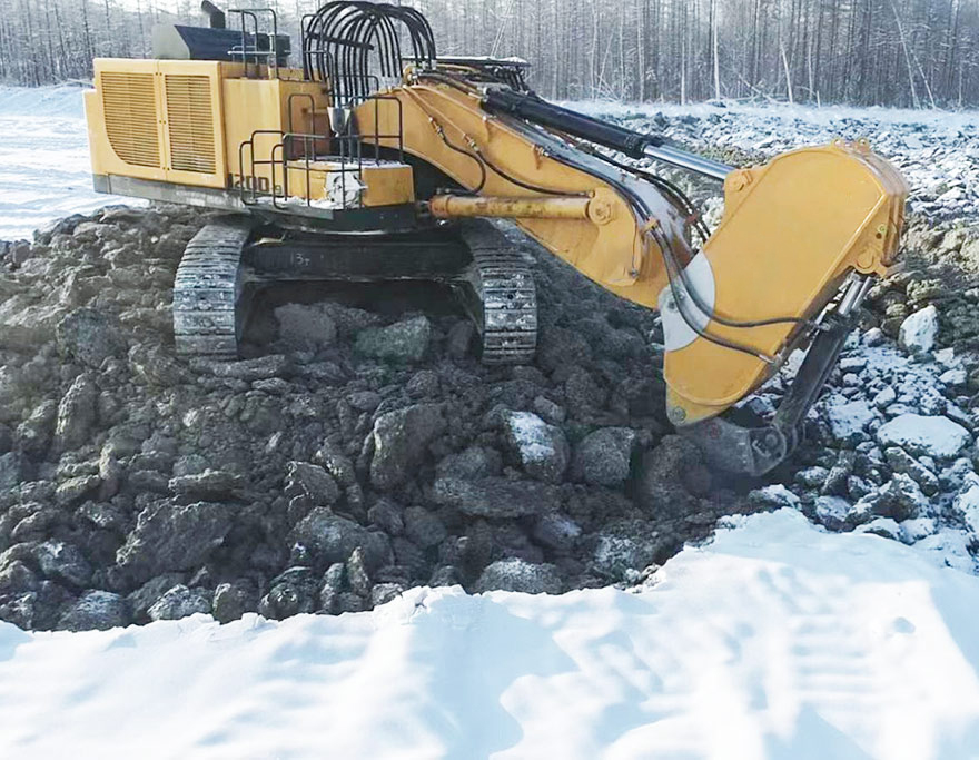 Hyundai 1200 excavator is equipped with kaiyuanzhichuang diamond arm