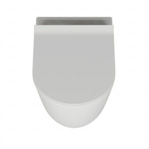 Wall Hung Toilet Bowl including Soft Close Seat, Glossy White Ceramic,Dual Flush