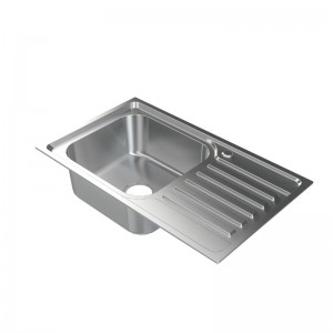 29.5 Inch Stainless Steel Kitchen Sink, Single Bowl, Utility Washing Hand Basin w/Workbench , Include Drain Kit