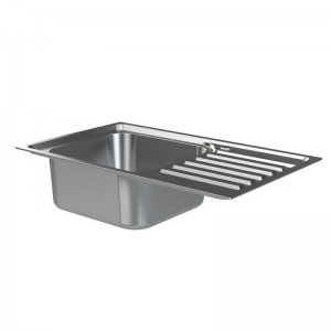 29.5 Inch Stainless Steel Kitchen Sink, Single Bowl, Utility Washing Hand Basin w/Workbench , Include Drain Kit