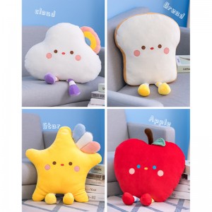 RESA Audited Factory Custom Stuffed Animals Cloud Bread Star Apple Soft Plush Christmas Doll