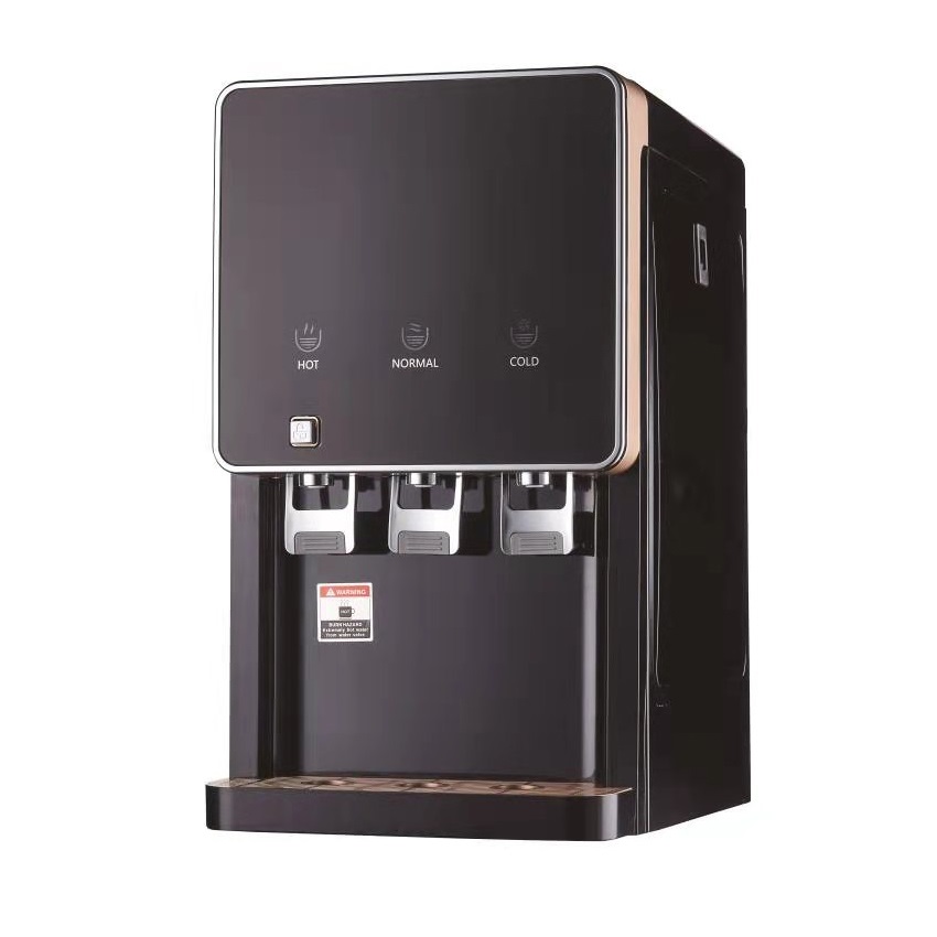 FACTORY WHOLESALE TABLETOP RO WATER DISPENSER HOT AND COLD WATER PURIFIER COMPRESSOR COOLING WATER DISPENSER WITH CE/CB/ROHS/NSF CERTIFICATION