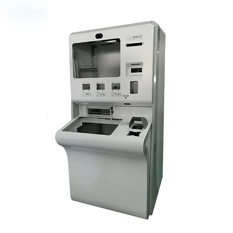 Top quality freestanding dual screen payment kiosk machine 19 inch bank self service ticket terminal