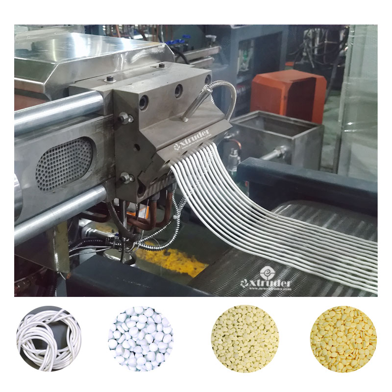 TwinScrew Bio degradable PBAT PBS PLA Corn Starch plastic modification extruder machine SHJ75 plastic extruder