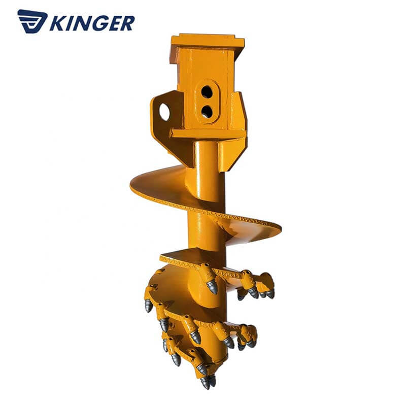 Conical rock auger