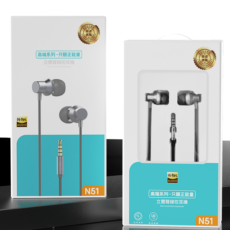 Wholesale price High quality gray wired earphone 3.5 mm sport music stereo metal earbuds TYPE-C headphones in- ear with mic for mobile phones