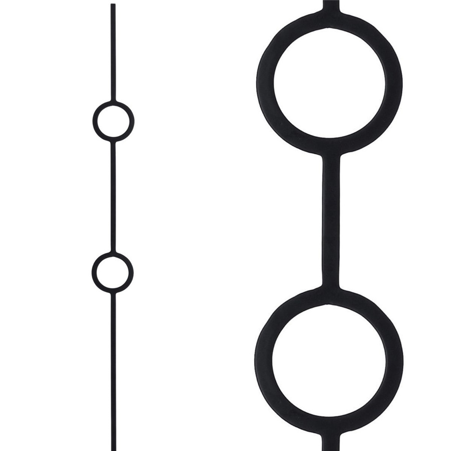Double Circle/Ring Wrought Iron Balusters/Spindles