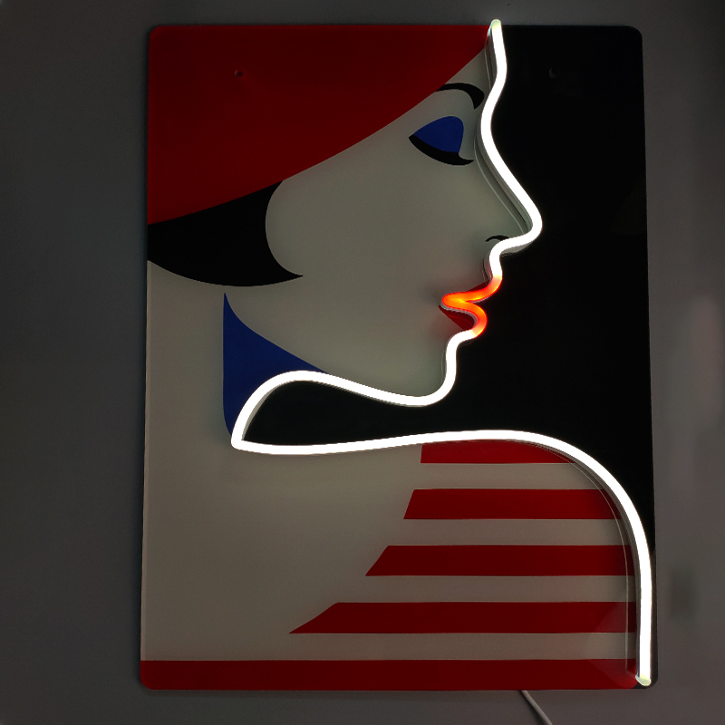 Side face Girl Personalized Neon Lights for Home Beer Bar Bedroom Cafe
