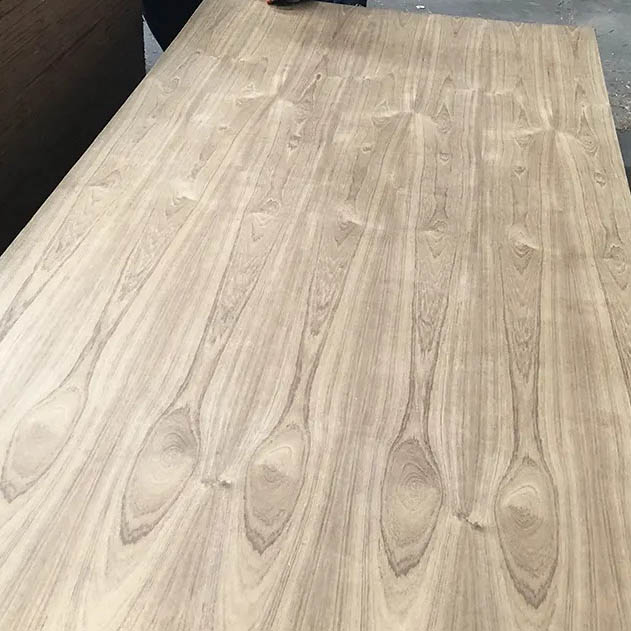 Natural teak veneer faced fancy plywood price for furniture wall almira