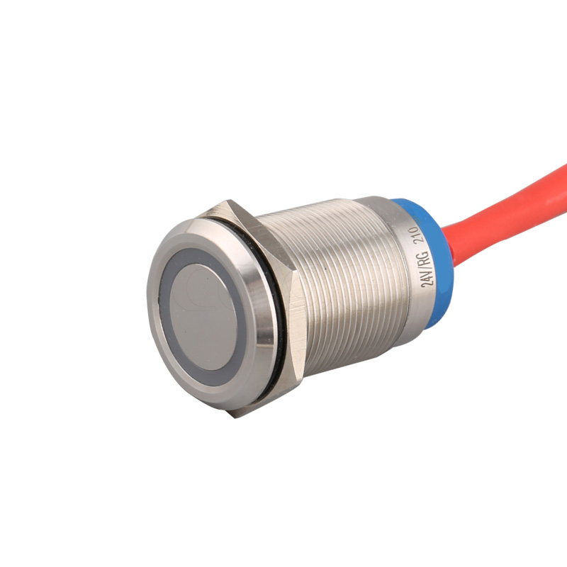 Stainless Steel One Normally Open Red Green Led Lights blender 22mm Waterproof Touch Switch