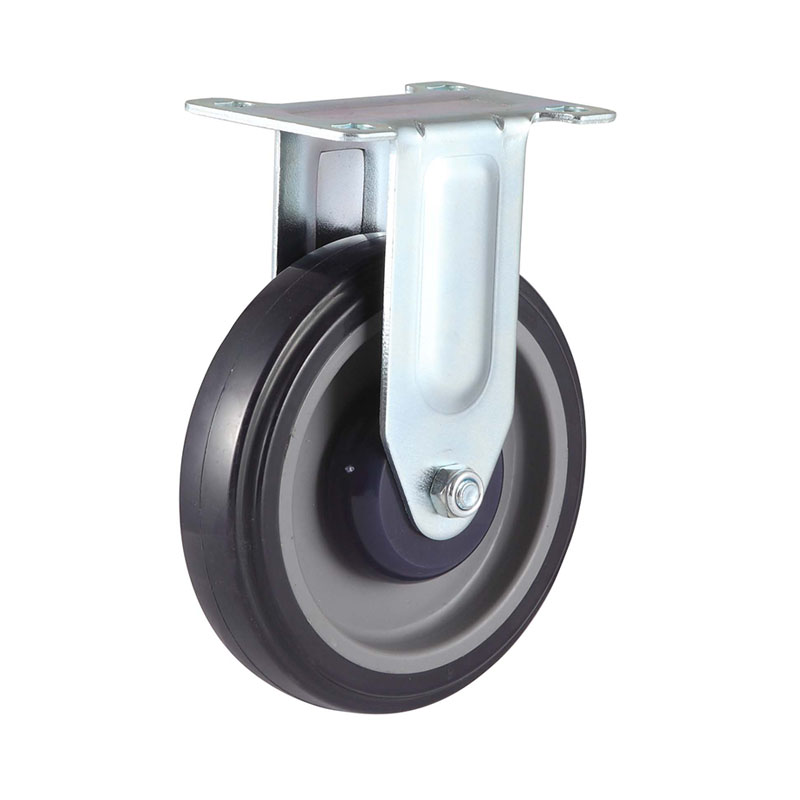 China Fixed Cheap Trolley Caster Factory PU Wheel Swivel With Side Brake