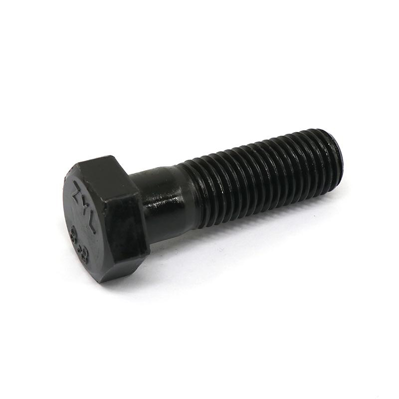 half threaded DIN931 black oxide hex bolt coarse thread Grade 8.8
