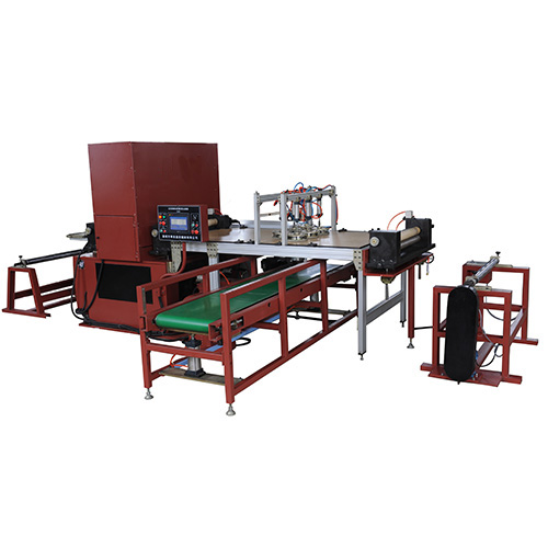 Fully automatic sandpaper punching and tangential cutting press line