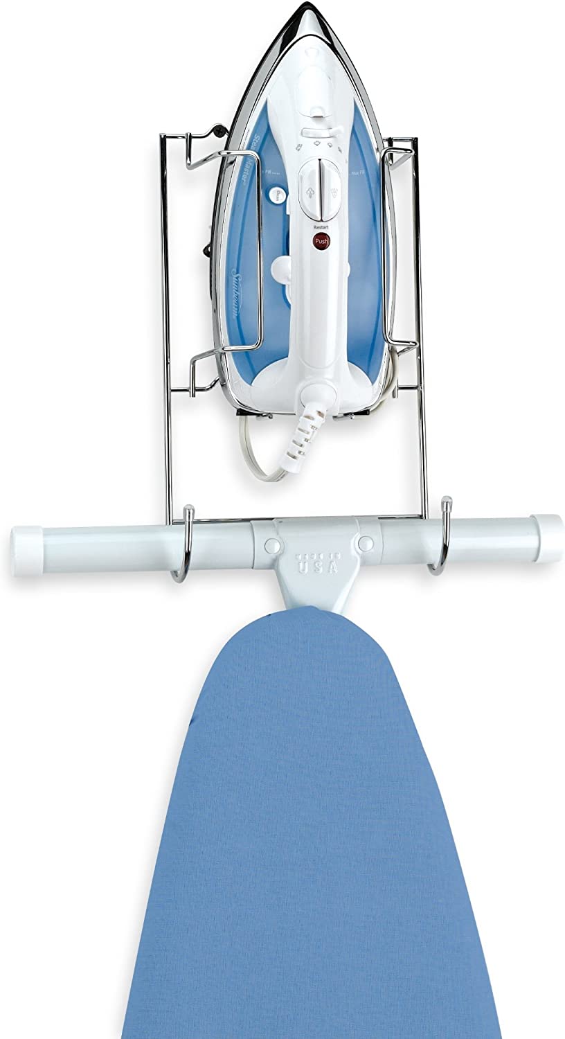 Better Houseware Iron and Ironing Board Holder, Chrome